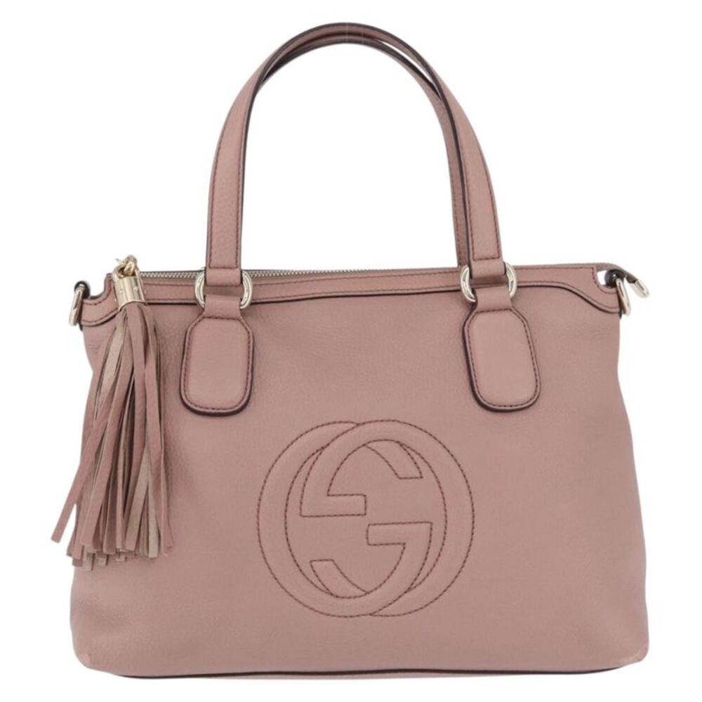 Gucci Soho Working Leather Pink Leather Tote Bag Bag